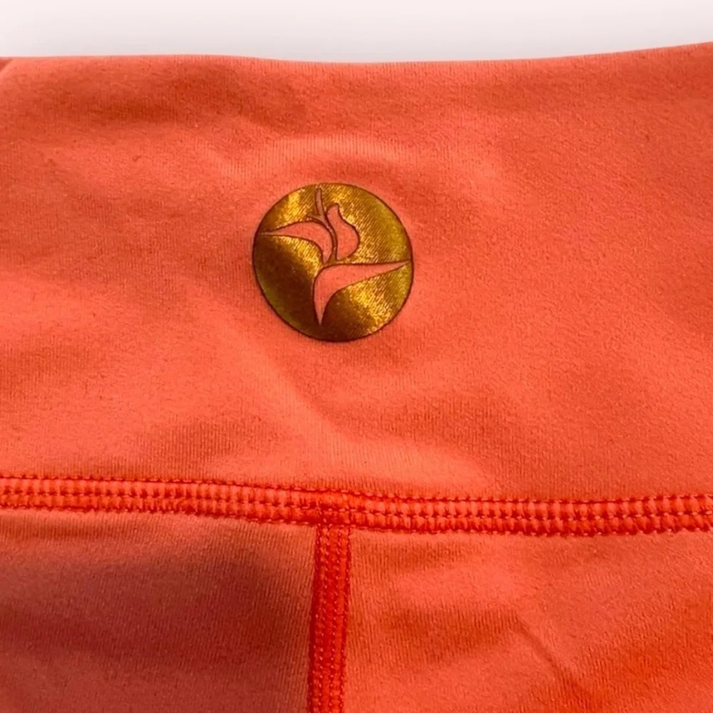 Citta X Kayla Wang Athletic Bike Shorts Autumn Sunset Orange Long Women's M NWT